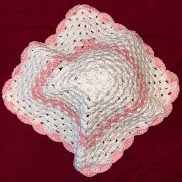 Hand-Crochet Baby Lovey Blanket with Bunny Design - Picture 3 of 6